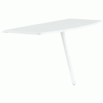 EXTENSION GALBÉE GARY POUR 2 BUREAUX 160 CM PIED BLANC PLT. BLANC - MBA