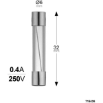 DEBFLEX - FUSIBLE VERRE FUSION RAPIDE 6X32 0,4A 250V SACHET DE 2 - 715426