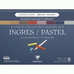 INGRES PASTEL BLOC SPIRALÉ 25F 36X48CM 130G - ASSORTIMENT VIF - LOT DE 2