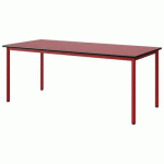 TABLE MALIBU 180X80 T5 4P STRA ROUGE U321/NOIR ROUGE 3020