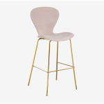 TABOURET HAUT REMBOURRÉ UIT SKLUM NU BRUN PÂLE ↑76 CM DORÉ - NU BRUN PÂLE ↑76 CM DORÉ