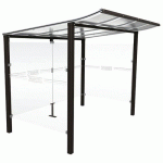 ABRI CAISSE MODULO 2.50 M AVEC BARDAGES LATÉRAUX - NOIR 9005 - PROCITY