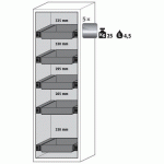 ARMOIRE SÉCURITÉ S-PHOENIX-90 S90.196.060.FDASR GRIS CLAIR - ASECOS