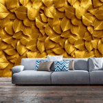 ARTGEIST - PAPIER PEINT FEUILLES D'OR - 150 X 105 CM - OR