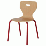 CHAISE MALIBU 4P - T5 - COQUE HÊTRE / ALU ROUGE 3020 - MANUTAN EXPERT