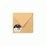 LOT DE 2 - PAQUET DE 20 ENVELOPPES POLLEN 140X140MM 120G/M2 - CARAMEL