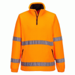 PORTWEST F302 POLAIRE 1/2 ZIP HV ORANGE - TAILLE L