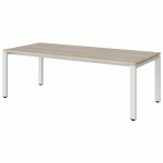 TABLE MALIBU 180X80 T3 SOUDÉ STRA ABS ACACIA/BLC 9016