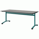 TABLE MALIBU 180X80 T5 DL STRA BÉTON F186/NOIR BLEU 5018
