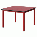 TABLE MALIBU 80X80CM T2 4P STRA ROUGE U321/NOIR ROUGE 3020