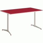 TABLE TAMARIS 140 X 80 PL.ROUGE/SABLE PIET.SABLE/ROUGE