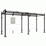 ABRI BUS PROVINCE 5 M SANS BARDAGES LATÉRAUX AGORA NOIR 9005 - PROCITY