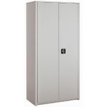 ARMOIRE MÉTAL CLASSTOUT - A PORTES BATTANTES - H. 180  X  L. 90 CM - CORPS GRIS - PORTES GRIS