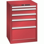 ARMOIRE ROUGE 564X572X800 AVEC 5 TIR. 75KG _ 78.882.070 - LISTA