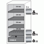 ARMOIRE SÉCURITÉ S-CLASSIC-90 S90.129.060.R GRIS CLAIR