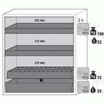 ARMOIRE SÉCURITÉ S-PEGASUS-90 S90.129.120.WDAC JAUNE - ASECOS