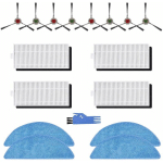 TLILY - ENSEMBLE DE PIÈCES DE RECHANGE EN TISSU DE BROSSE FILTRANTE POUR YEEDI K650 ACCESSOIRES POUR ASPIRATEUR ROBOT (17 PIÈCES)