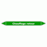 LOT DE 3 - MARQUEUR TUYAUTERIE - CHAUFFAGE RETOUR - VINYLE LAMINÉ 355 X 37 MM