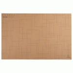 LOT DE 8 - SOUS-MAINS EN CARTON ETERNECO - BRUN MOTIFS GÉOMÉTRIQUES