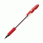 LOT DE 2 - STYLO BILLE BRUNEAU À CAPUCHON POINTE 1 MM - ÉCRITURE MOYENNE ROUGE