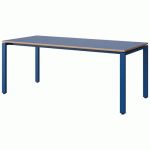 TABLE MALIBU 180X80 T5 SOUDÉ STRA ALAISÉ BLEU U525/BLEU 5005