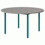 TABLE MALIBU Ø 120 T4 4P STRA ABS BÉTON F186/BLEU 5018