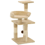 ARBRE À CHAT AVEC GRIFFOIRS EN SISAL 65 CM BEIGE