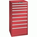 ARMOIRE ROUGE 717X725X1450 AVEC 9 TIR. 75KG _ 78.311.070 - LISTA