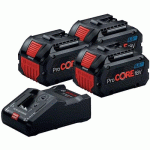 PACK 3 BATTERIES PROCORE 18V 8.0 AH + CHARGEUR - 0615990N2F BOSCH
