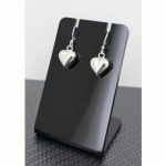 PAIRE DE BOUCLES D'OREILLES COEUR EN ARGENT 92.5