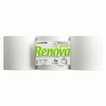 ROULEAU D'ESSUIE-MAINS RENOVA GREEN DOUBLE ÉPAISSEUR 180 M - LOT DE 3