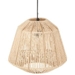 SUSPENSION DESIGN EN PAPIER ET FER COLORIS BEIGE - DIM : D.29 X H.26 CM PEGANE