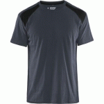 T-SHIRT GRIS FONCÉ/NOIR TAILLE 4XL - BLAKLADER