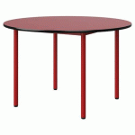TABLE MALIBU Ø 120 T6 4P STRA ROUGE U321/NOIR ROUGE 3020 - MANUTAN EXPERT