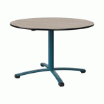 TABLE MALIBU Ø 120 T6 PC STRA ACACIA/NOIR BLEU 5025 - MANUTAN EXPERT