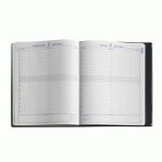AGENDA JOURNALIER EXACOMPTA PLANIFIÉ 22 RENDEZ-VOUS - ANNÉE 2027 - 18 X 22,5 CM NOIR