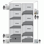 ARMOIRE SÉCURITÉ S-CLASSIC-90 S90.196.120.MV.WDAS GRIS CLAIR