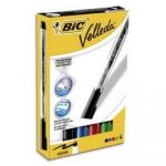 BIC POCHETTE DE 4 MARQUEURS EFFAÇABLES À SEC VELLEDA POCKET, POINTE OGIVE, ENCRES LIQUIDES ASSORTIES