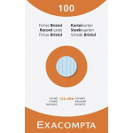 ÉTUI DE 100 FICHES BRISTOL LIGNÉE 125X200MM DE DIMENSION - EXACOMPTA