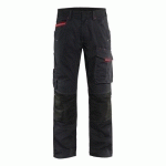 PANTALON DE TRAVAIL SERVICES STRETCH NOIR/ROUGE TAILLE 46L - BLAKLADER