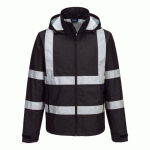 PORTWEST F442 VESTE DE PLUIE LÉGÈRE IONA PLIABLE NOIR - TAILLE S