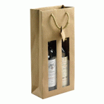 SAC 2 BOUTEILLES KRAFT NATUREL BRUN - PAQUET DE 10