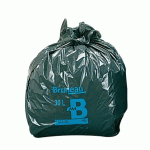 SAC POUBELLE 30 LITRES QUALITÉ SUPÉRIEURE BRUNEAU GRIS - 200 SACS