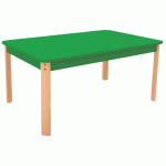 TABLE ERGO RECTANGULAIRE T2 - VERT/HÊTRE - MANUTAN COLLECTIVITÉS