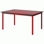 TABLE MALIBU 120X80 T3 4P STRA ROUGE U321/NOIR ROUGE 3020