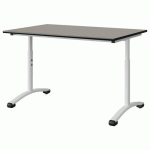 TABLE MALIBU 120X80 T3/T6 DL ST GRIS U727/NOIR BLC 9016
