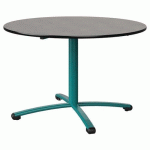 TABLE MALIBU Ø 120 T6 PC STR ANTIB BÉTON F186/NOIR BLEU 5018