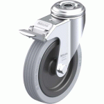 BLICKLE - ROULETTE PIVOTANTE À FREIN Ø 125MM BANDAGE CAOUTCHOUC SBR 100KG - LKRA-VPA 125G-FI