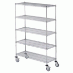 CHARIOT AVEC ÉTAGÈRES LONGUEUR 122 CM - MANUTAN COLLECTIVITÉS