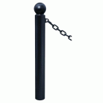 POTELET PROVINCE Ø114 MM CHAINES 1 ANNEAU BOULE NOIR 9005 - PROCITY